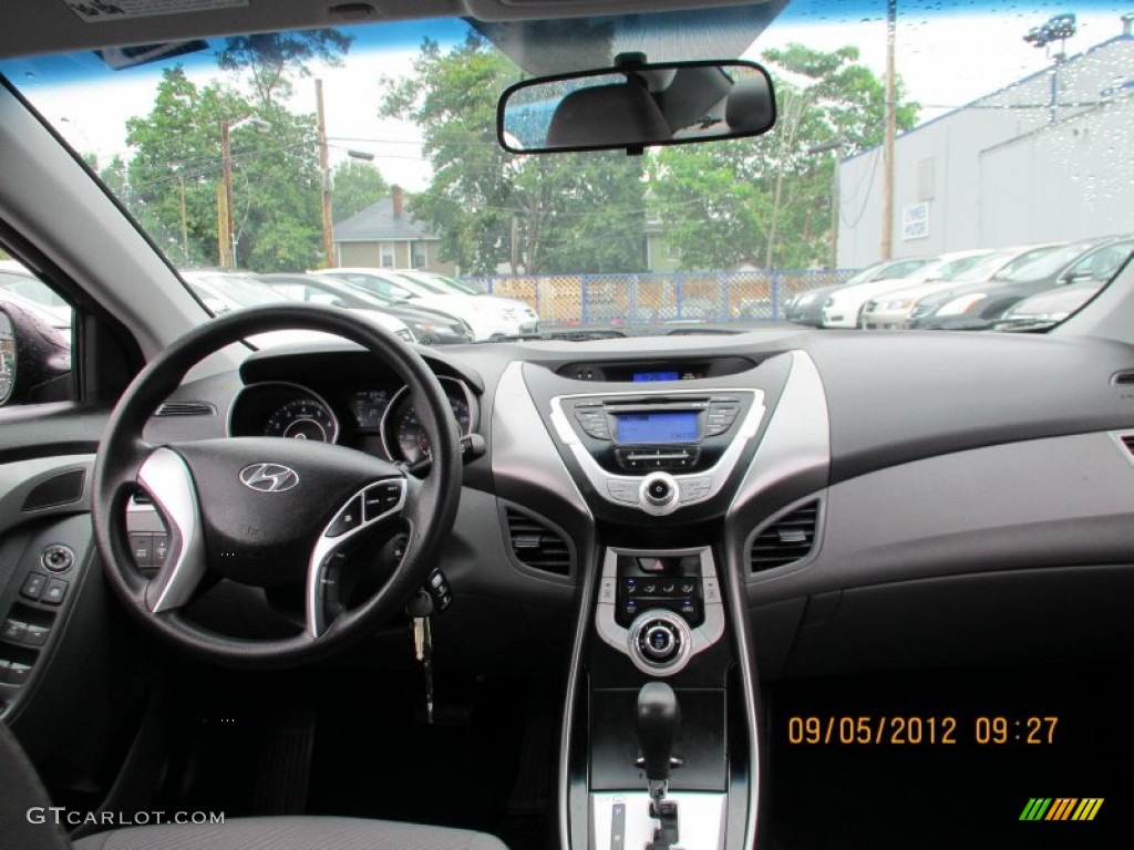 2012 Elantra GLS - Black Noir Pearl / Gray photo #13