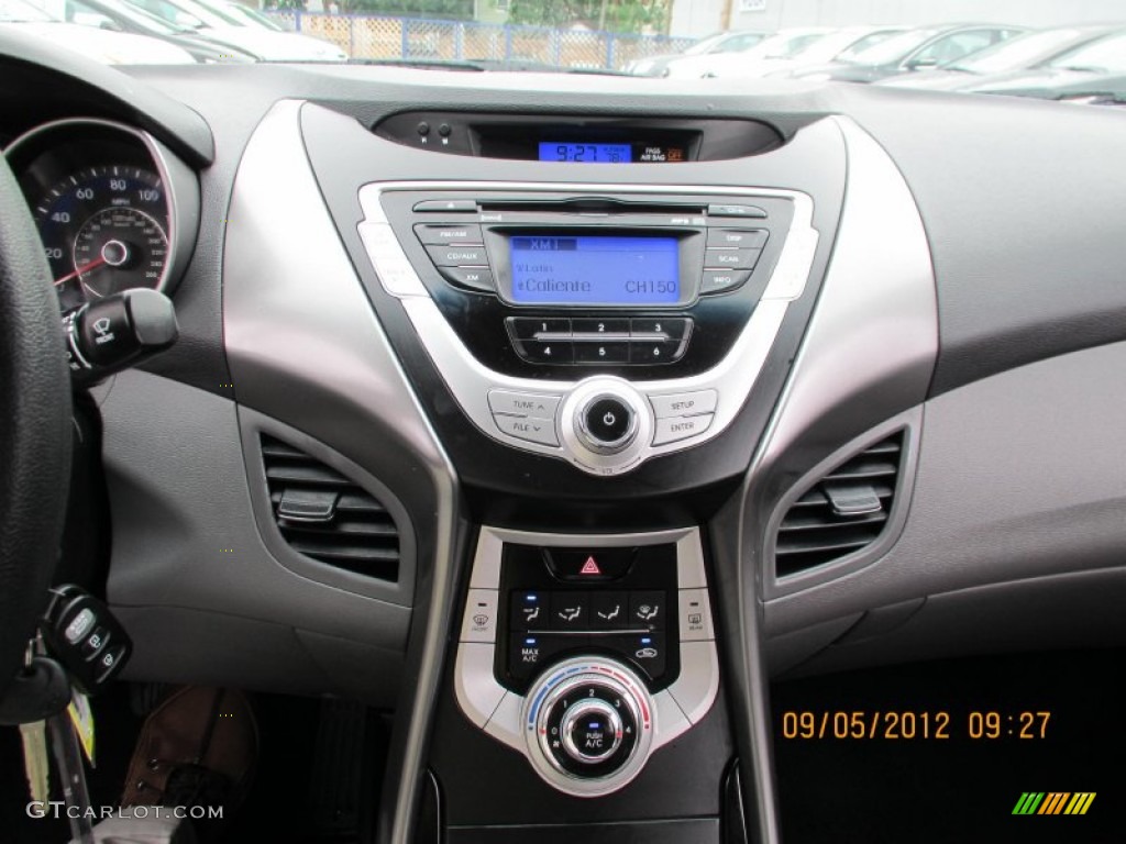 2012 Elantra GLS - Black Noir Pearl / Gray photo #15