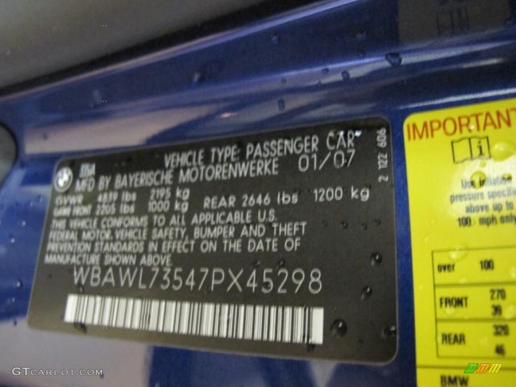 2007 3 Series 335i Convertible - Montego Blue Metallic / Cream Beige photo #22