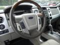 2010 Ford F150 Medium Stone Leather/Sienna Brown Interior Steering Wheel Photo