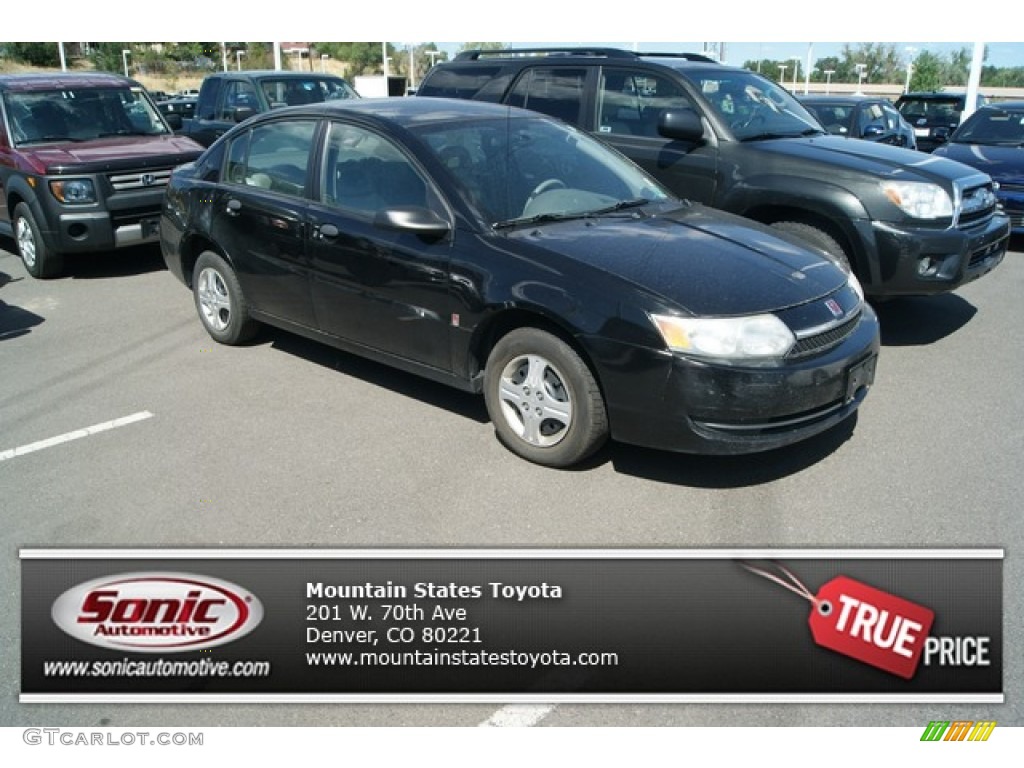 2003 ION 1 Sedan - Black / Gray photo #1