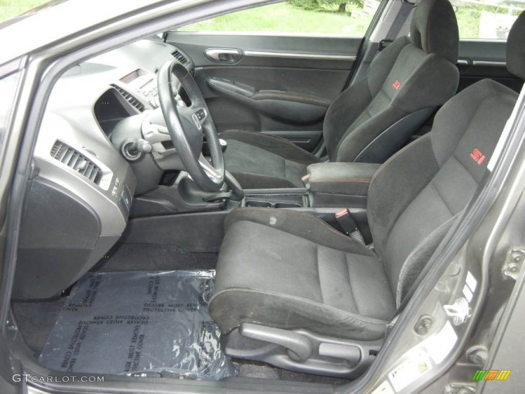 2007 Civic Si Sedan - Galaxy Gray Metallic / Black photo #3