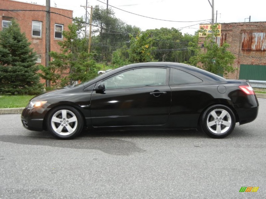 Nighthawk Black Pearl 2008 Honda Civic LX Coupe Exterior Photo #70392222