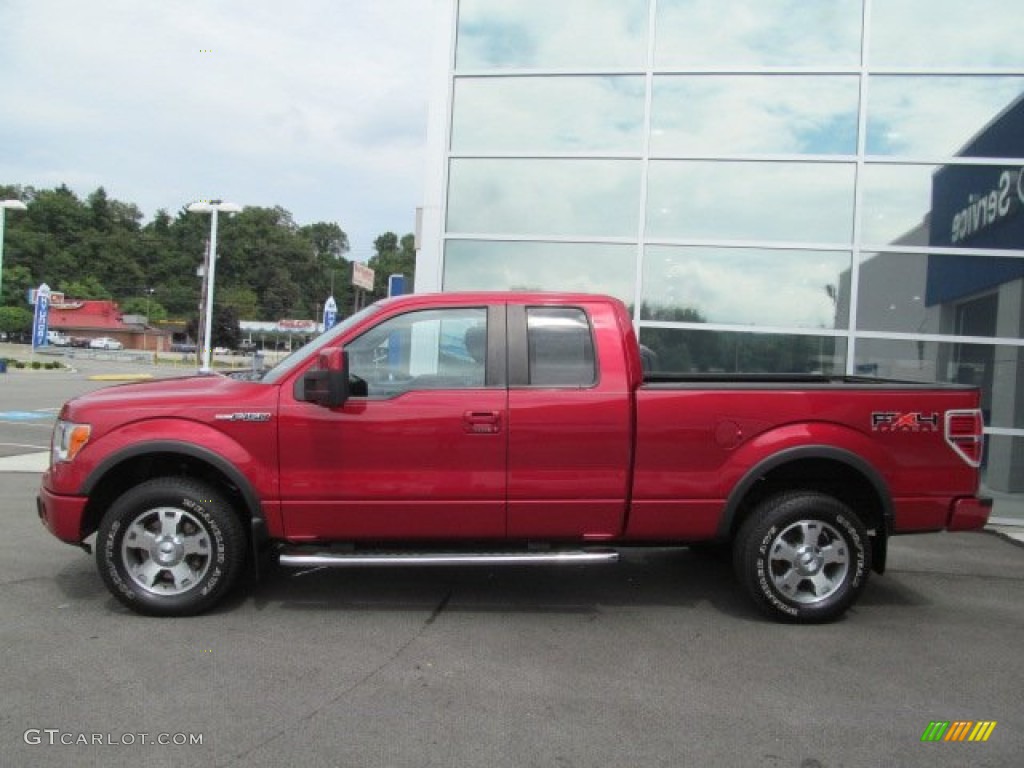 Red Candy Metallic 2010 Ford F150 FX4 SuperCab 4x4 Exterior Photo #70393113