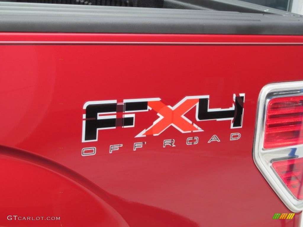 2010 F150 FX4 SuperCab 4x4 - Red Candy Metallic / Black photo #3