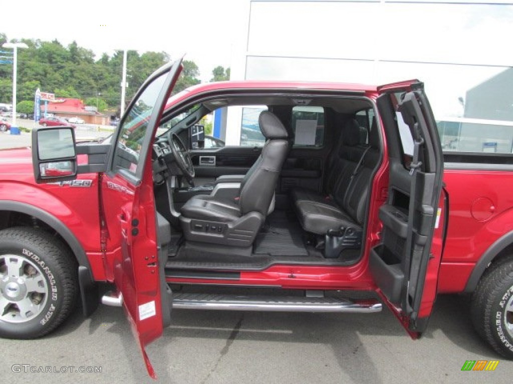 Black Interior 2010 Ford F150 FX4 SuperCab 4x4 Photo #70393224
