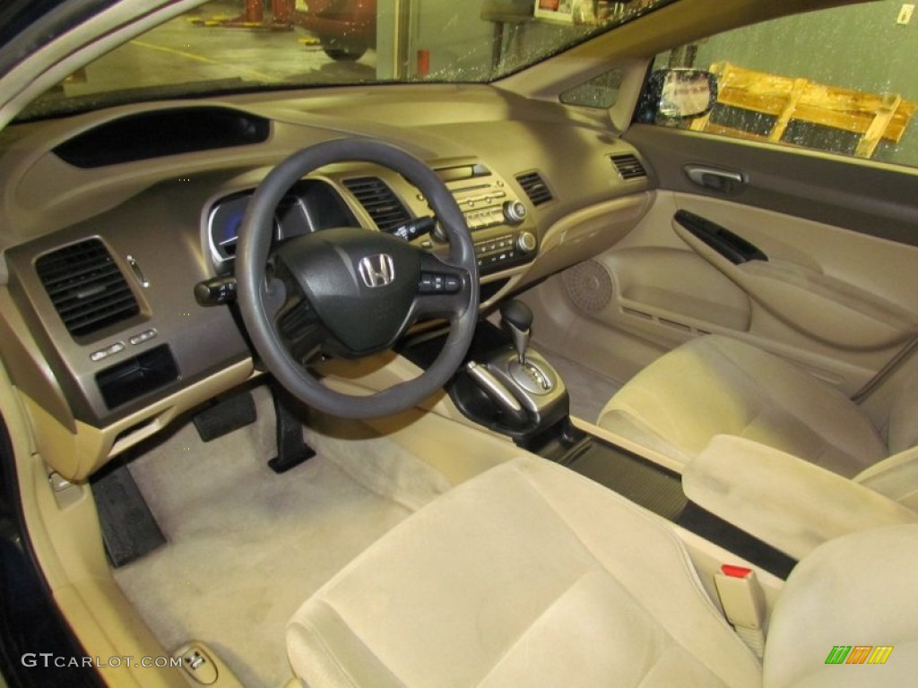 Ivory Interior 2006 Honda Civic LX Sedan Photo #70393500