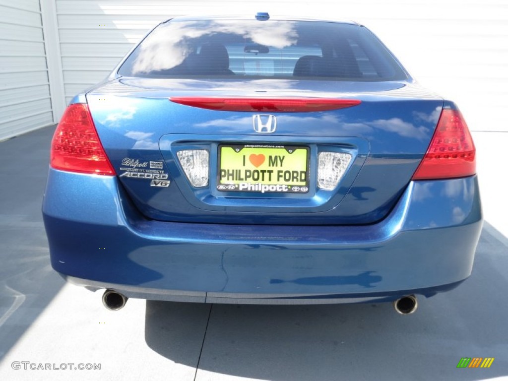 2006 Accord EX-L V6 Sedan - Sapphire Blue Pearl / Black photo #4