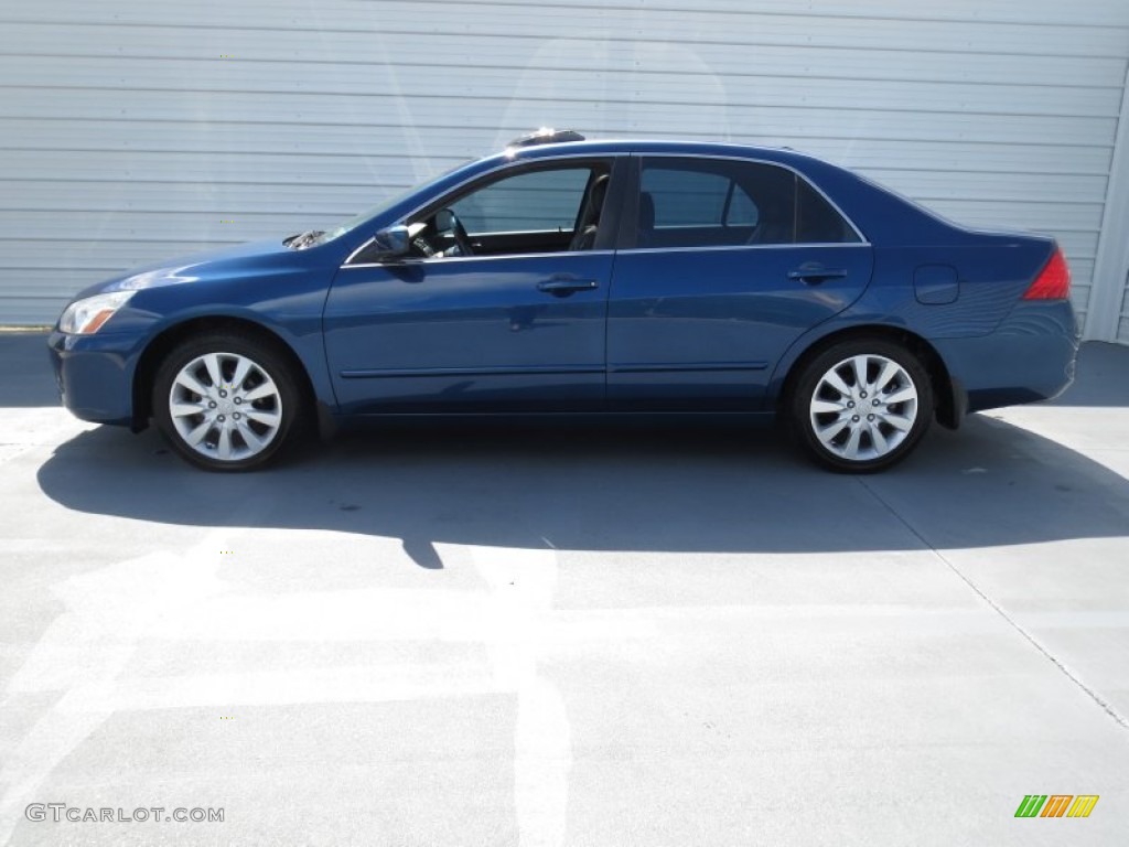2006 Accord EX-L V6 Sedan - Sapphire Blue Pearl / Black photo #5