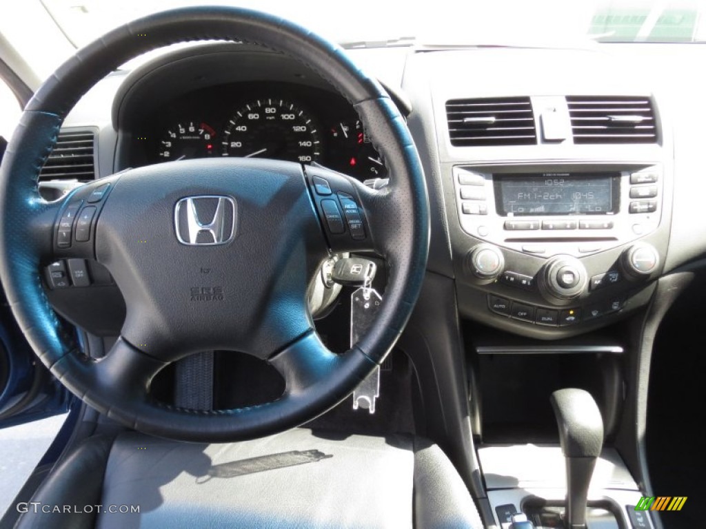 2006 Accord EX-L V6 Sedan - Sapphire Blue Pearl / Black photo #31