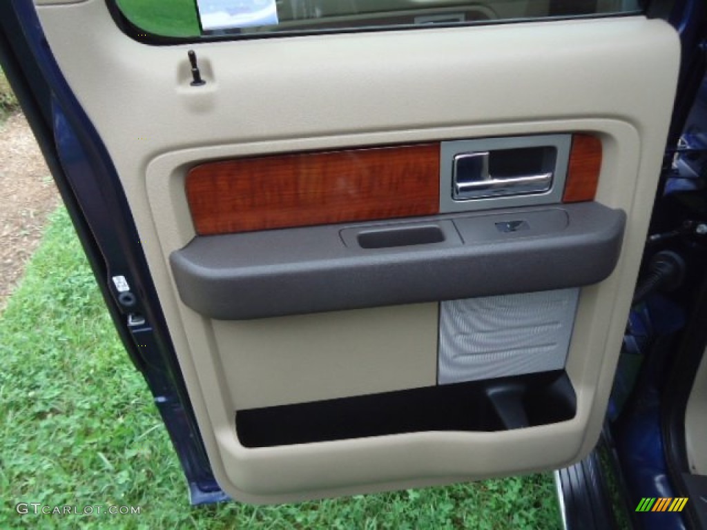 2010 F150 Lariat SuperCrew 4x4 - Dark Blue Pearl Metallic / Tan photo #28