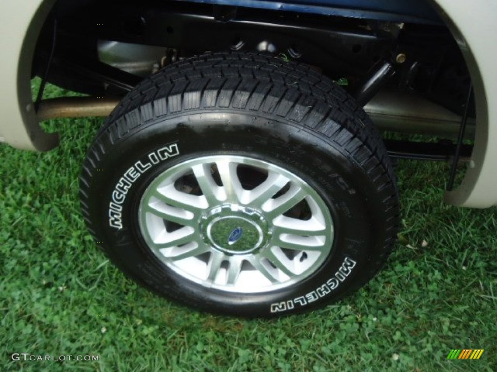 2010 F150 Lariat SuperCrew 4x4 - Dark Blue Pearl Metallic / Tan photo #34