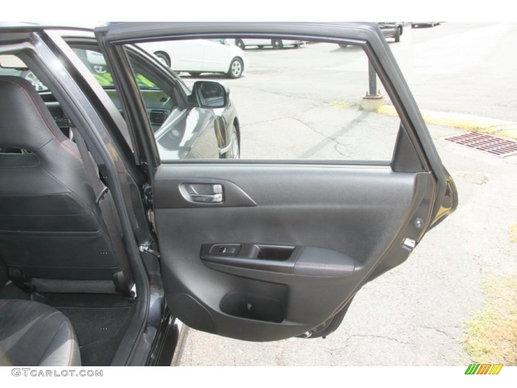 2011 Subaru Impreza WRX STi STI  Black/Alcantara Door Panel Photo #70396464