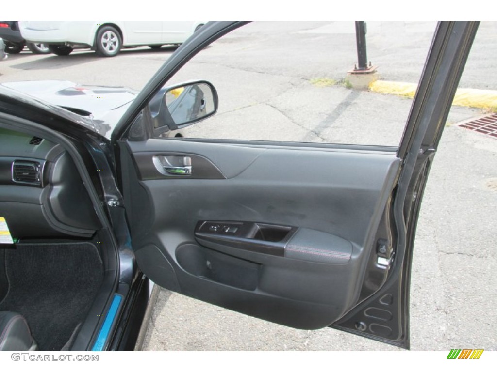 2011 Subaru Impreza WRX STi STI  Black/Alcantara Door Panel Photo #70396473