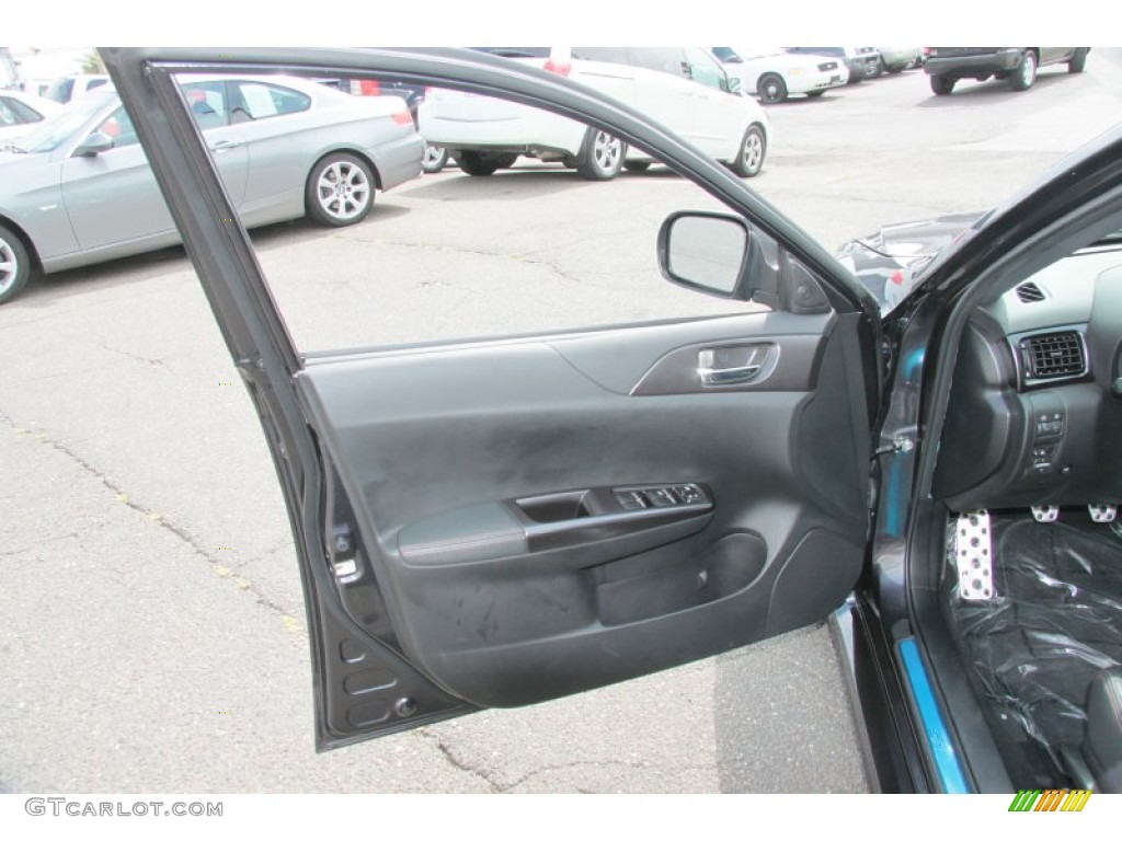 2011 Subaru Impreza WRX STi STI  Black/Alcantara Door Panel Photo #70396521