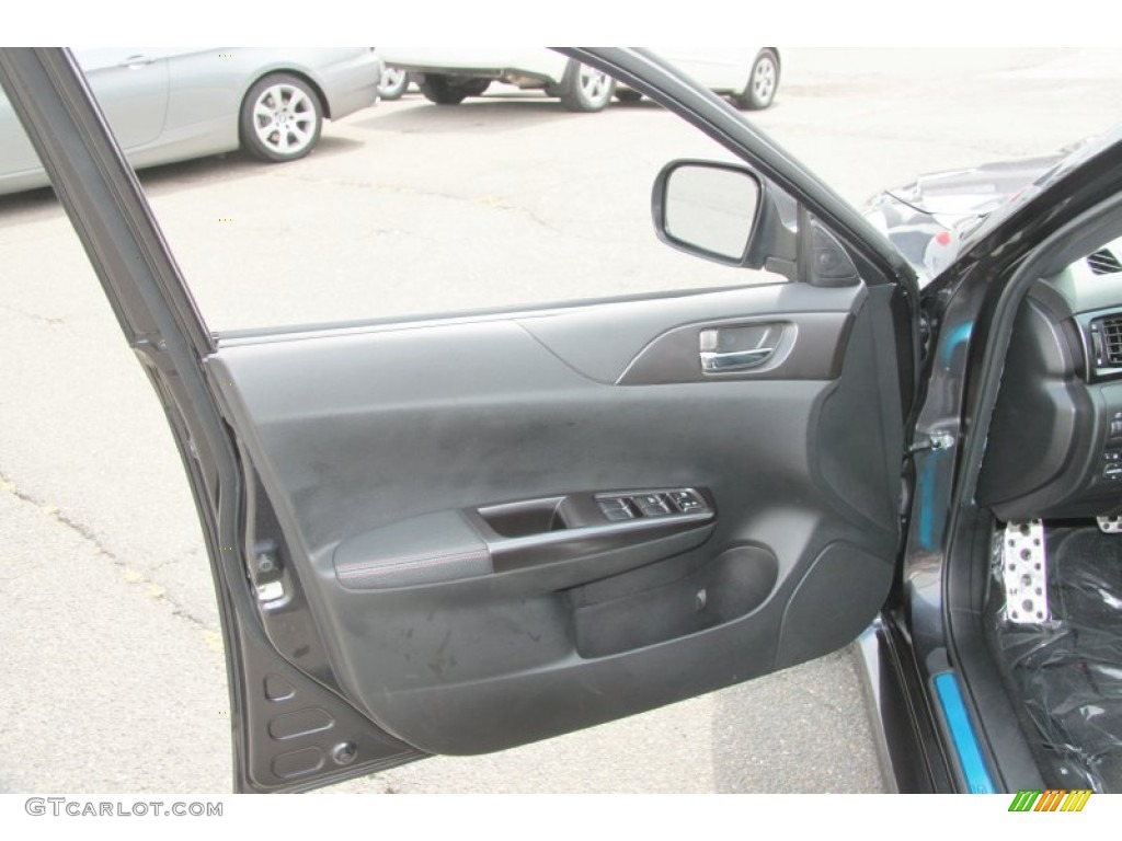 2011 Subaru Impreza WRX STi STI  Black/Alcantara Door Panel Photo #70396530