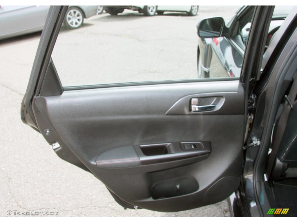 2011 Subaru Impreza WRX STi STI  Black/Alcantara Door Panel Photo #70396539