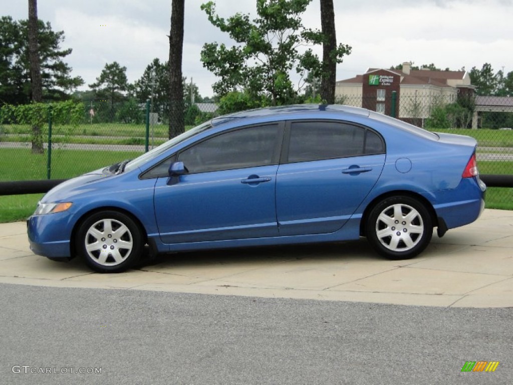 2006 Civic LX Sedan - Atomic Blue Metallic / Gray photo #8