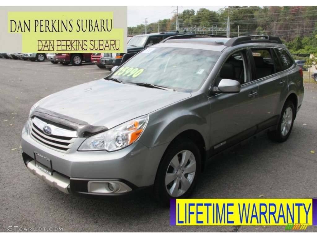 2011 Outback 2.5i Limited Wagon - Steel Silver Metallic / Off Black photo #1