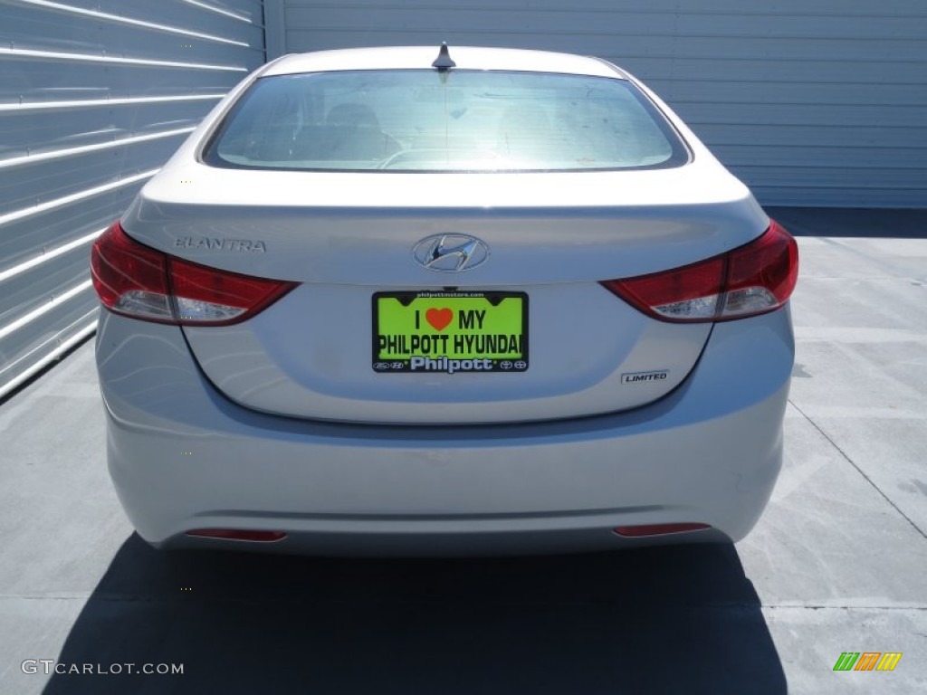 2013 Elantra Limited - Shimmering Air Silver / Gray photo #4