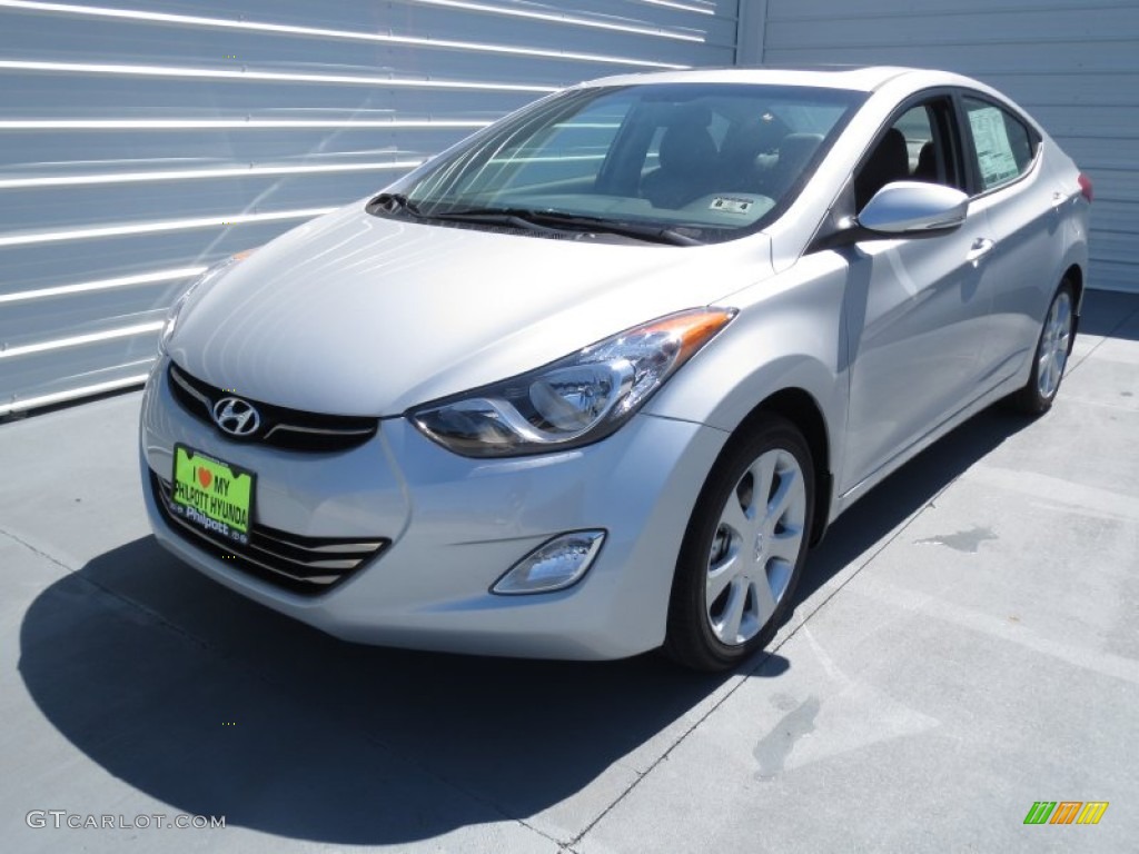 2013 Elantra Limited - Shimmering Air Silver / Gray photo #6