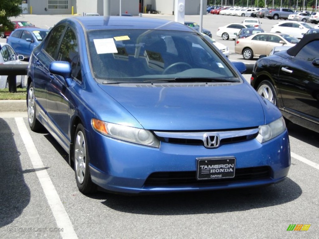 2006 Civic LX Sedan - Atomic Blue Metallic / Gray photo #31