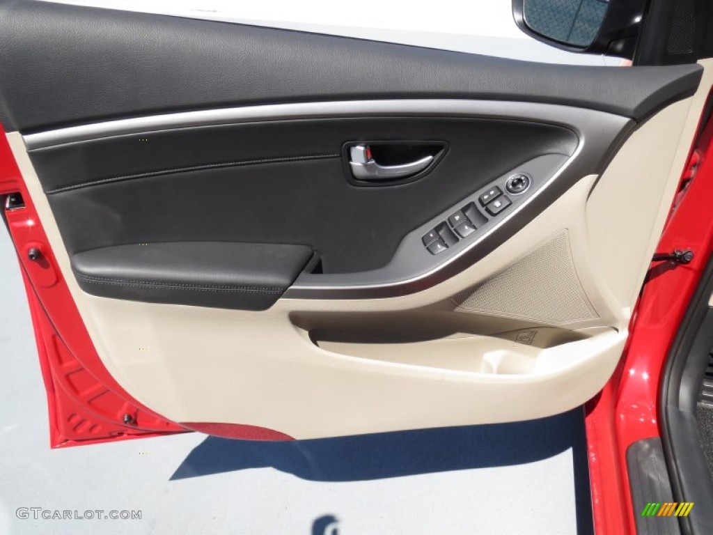 2013 Elantra GT - Volcanic Red / Beige photo #19