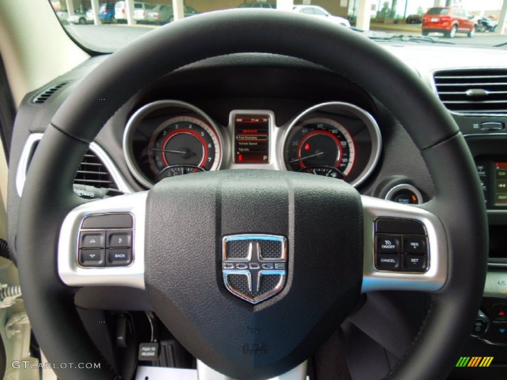 2013 Dodge Journey SE Black Steering Wheel Photo #70399853