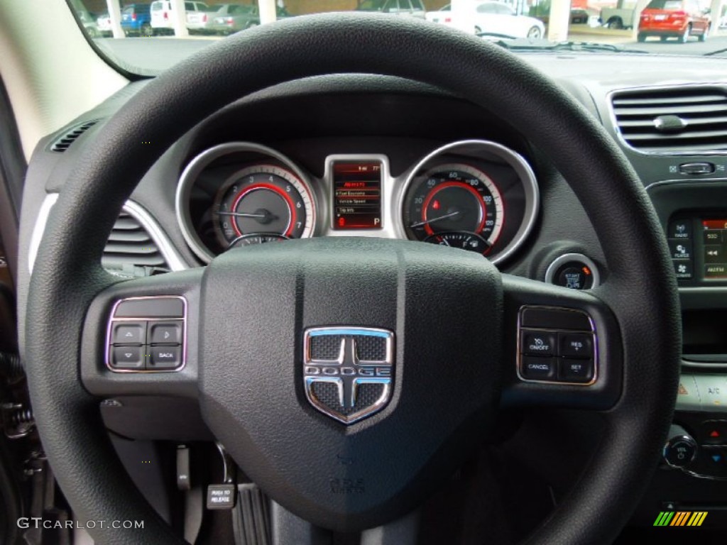 2013 Dodge Journey SE Black Steering Wheel Photo #70400019
