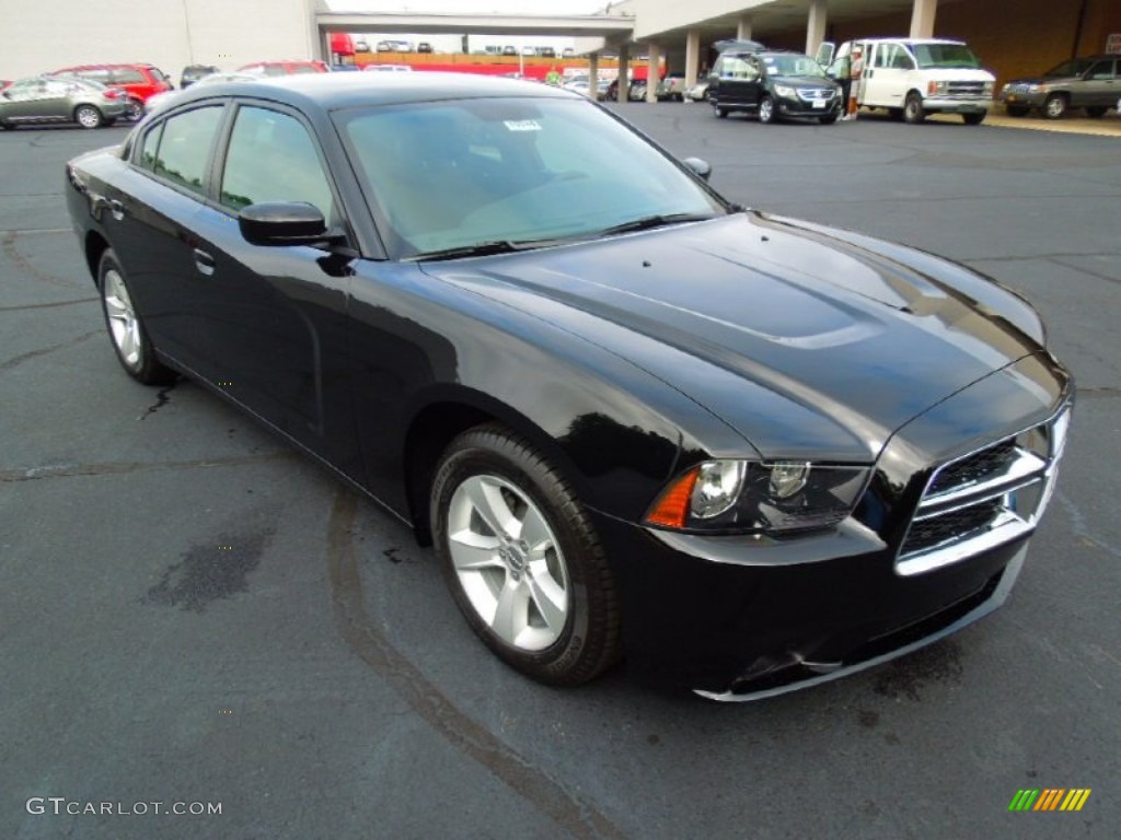 2013 Charger SXT - Pitch Black / Black photo #1