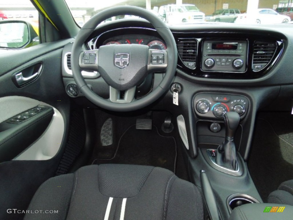 2013 Dodge Dart Rallye Black/Light Diesel Gray Dashboard Photo #70401459