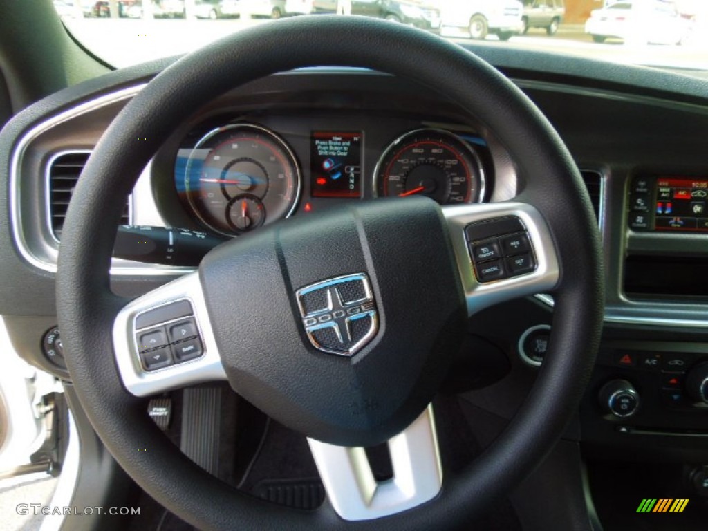 2013 Dodge Charger SE Black Steering Wheel Photo #70401915