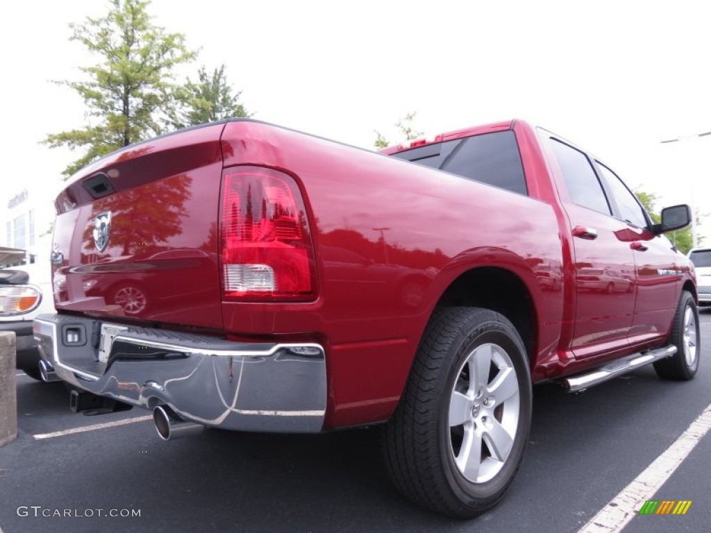 2011 Ram 1500 Big Horn Crew Cab - Deep Cherry Red Crystal Pearl / Dark Slate Gray/Medium Graystone photo #2