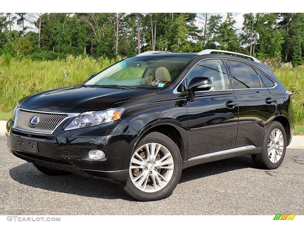2010 RX 450h AWD Hybrid - Obsidian Black / Parchment/Brown Walnut photo #1