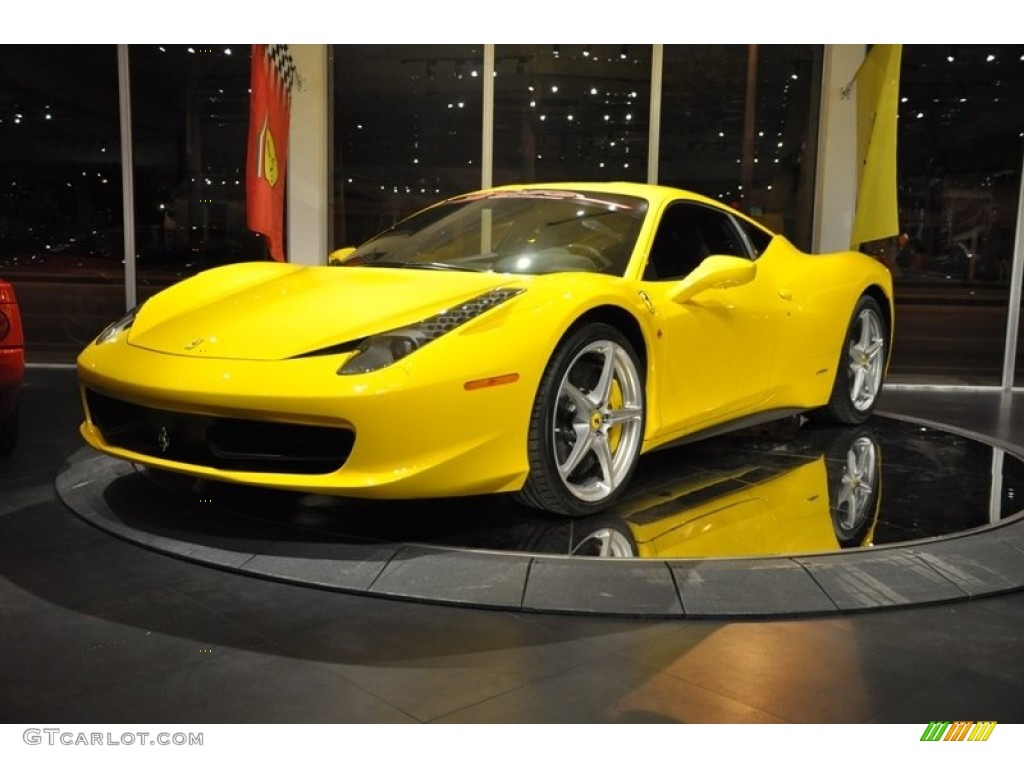 2010 458 Italia - Giallo Modena (Yellow) / Charcoal photo #1