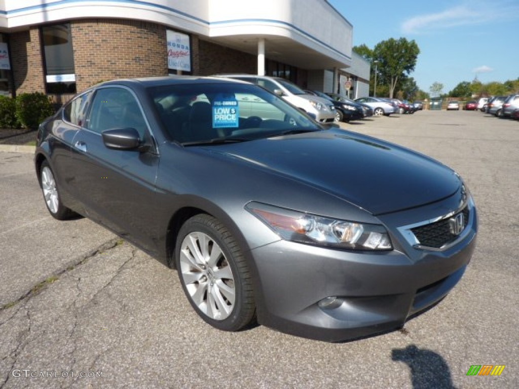 2010 Accord EX-L V6 Coupe - Polished Metal Metallic / Black photo #1