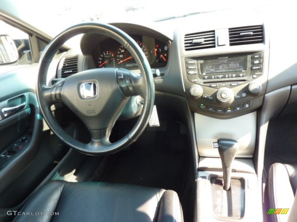 2003 Accord EX Coupe - Satin Silver Metallic / Black photo #14