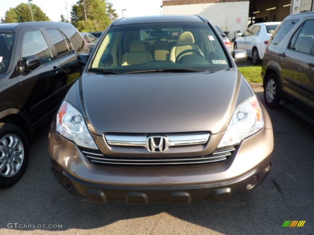 2009 CR-V EX 4WD - Borrego Beige Metallic / Ivory photo #2