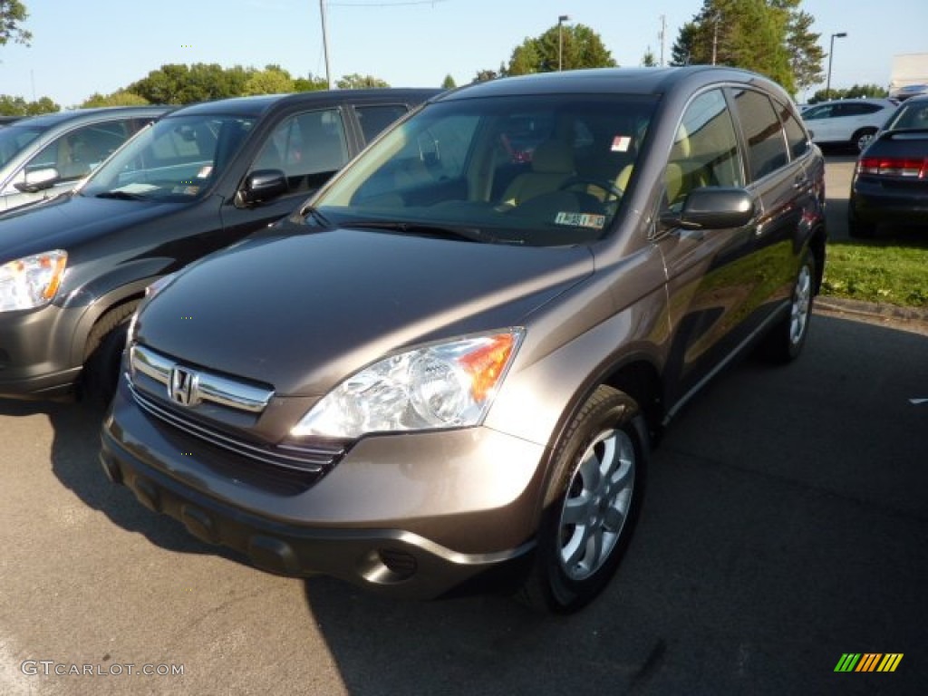 2009 CR-V EX 4WD - Borrego Beige Metallic / Ivory photo #3