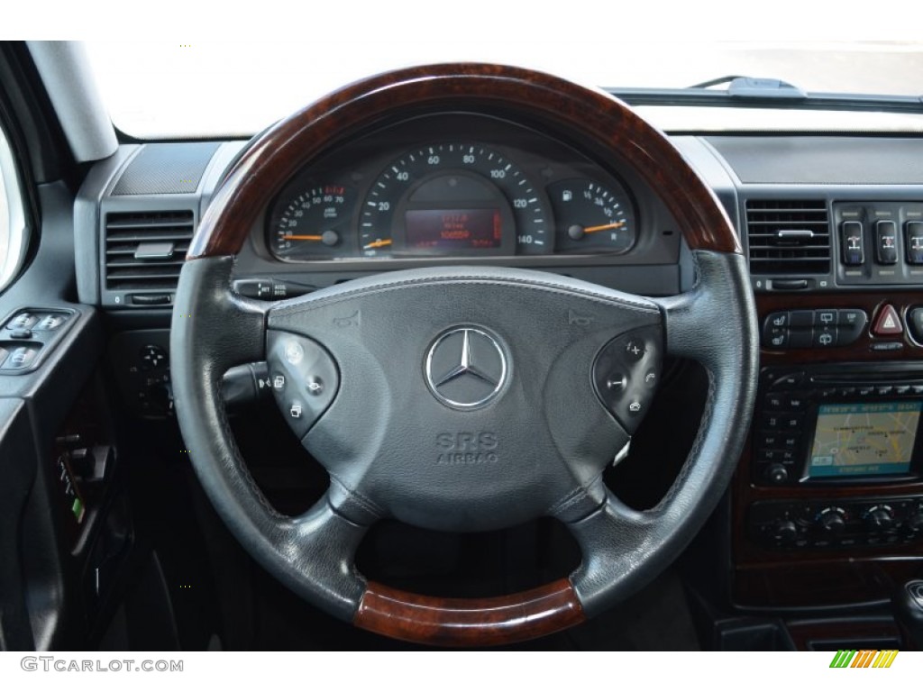 2004 Mercedes-Benz G 500 Black Steering Wheel Photo #70410445