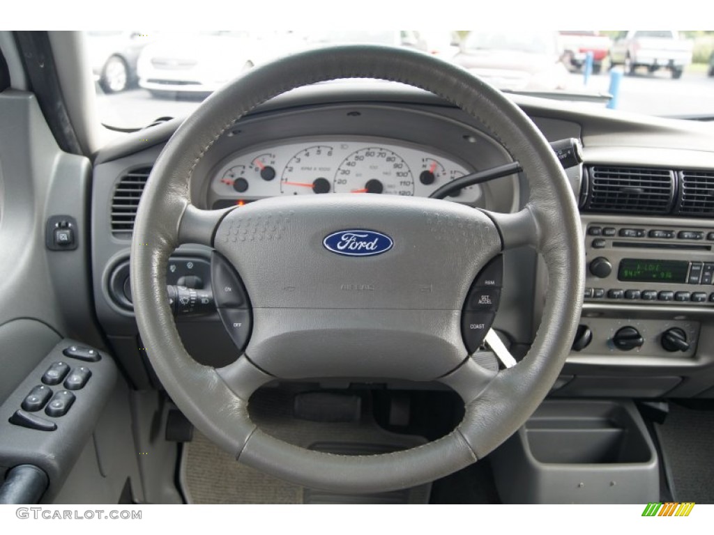 2005 Ford Explorer Sport Trac XLT Medium Dark Flint Steering Wheel Photo #70413553