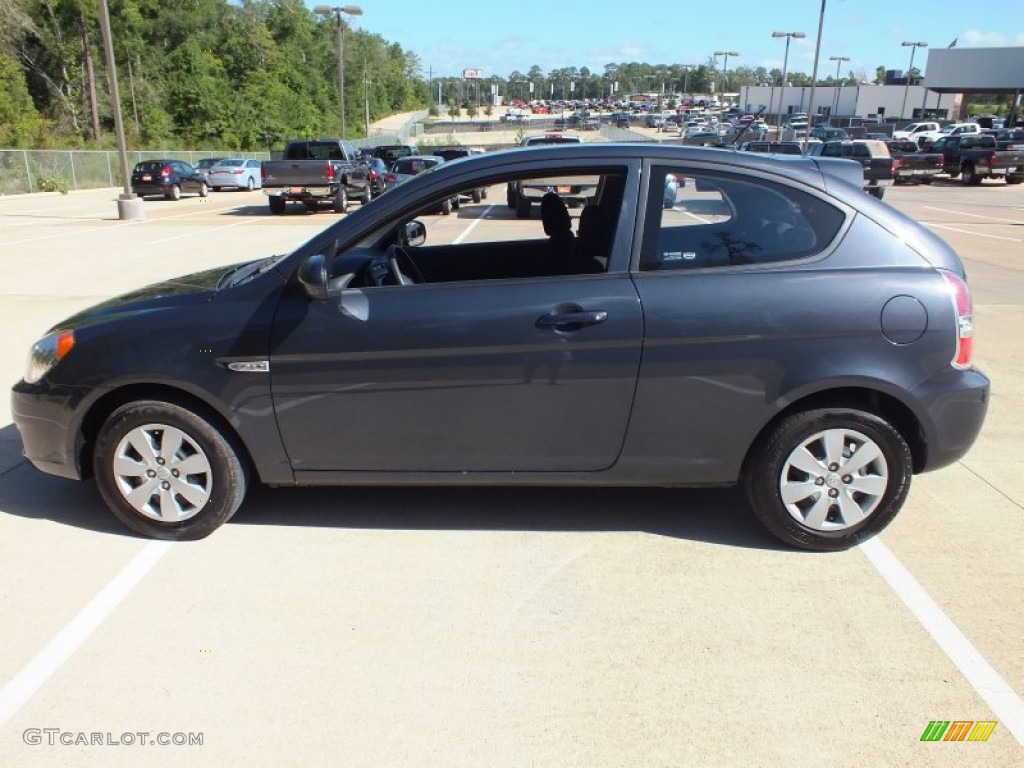 2011 Accent GS 3 Door - Charcoal Gray / Black photo #8