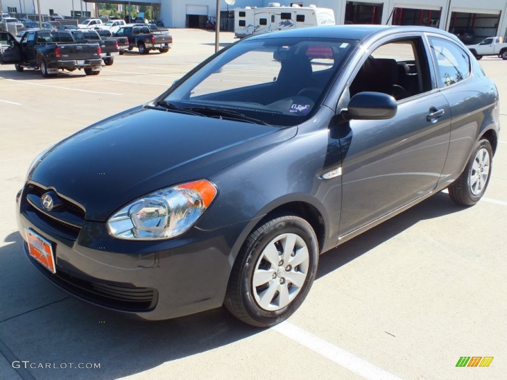 2011 Accent GS 3 Door - Charcoal Gray / Black photo #9