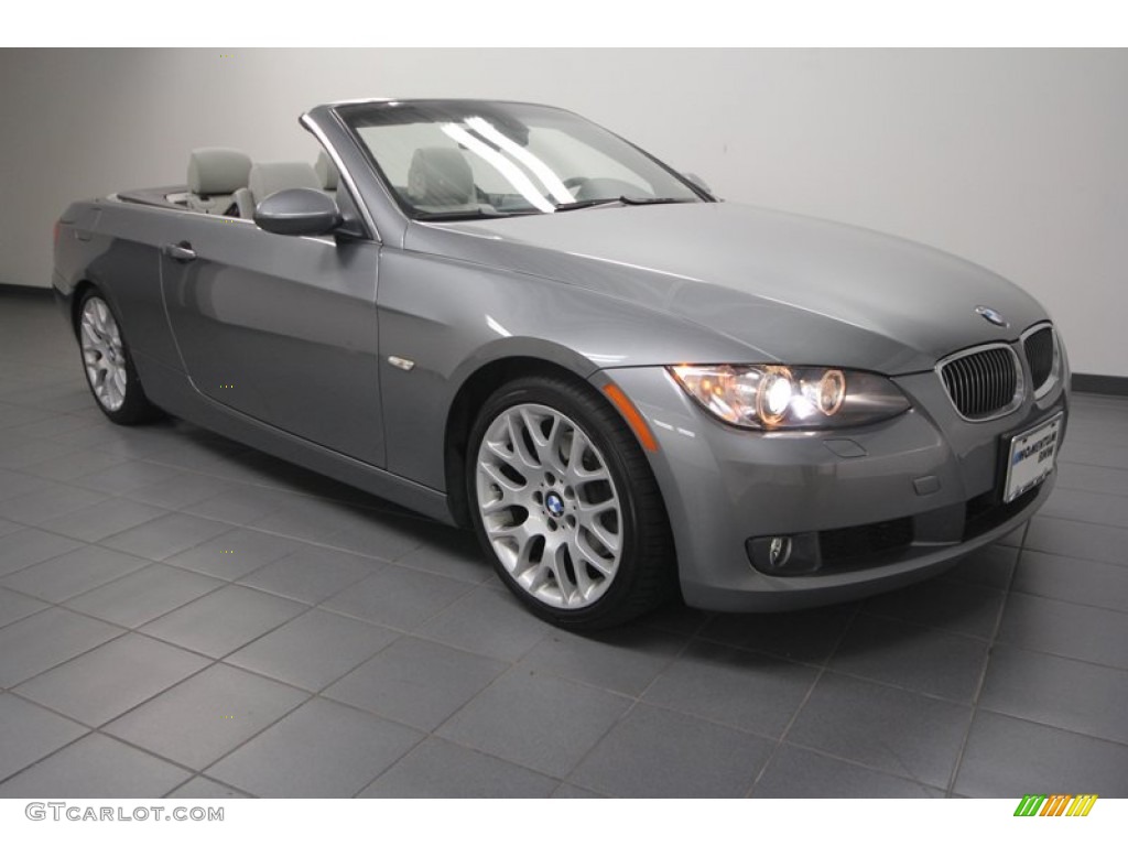 2009 3 Series 328i Convertible - Space Grey Metallic / Cream Beige Dakota Leather photo #1
