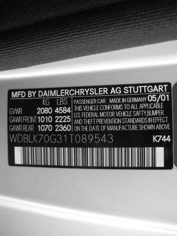 2001 CLK 430 Cabriolet - Glacier White / Charcoal photo #30