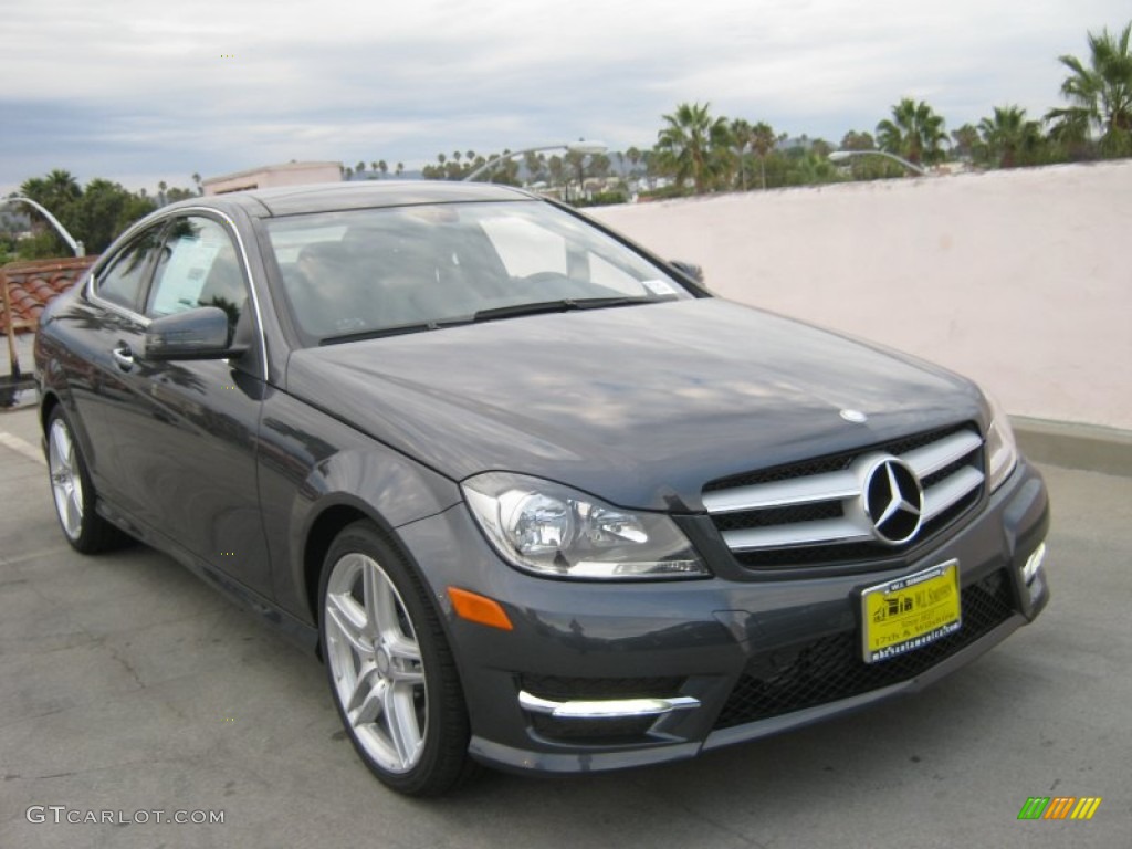 2013 C 250 Coupe - Steel Grey Metallic / Black photo #1