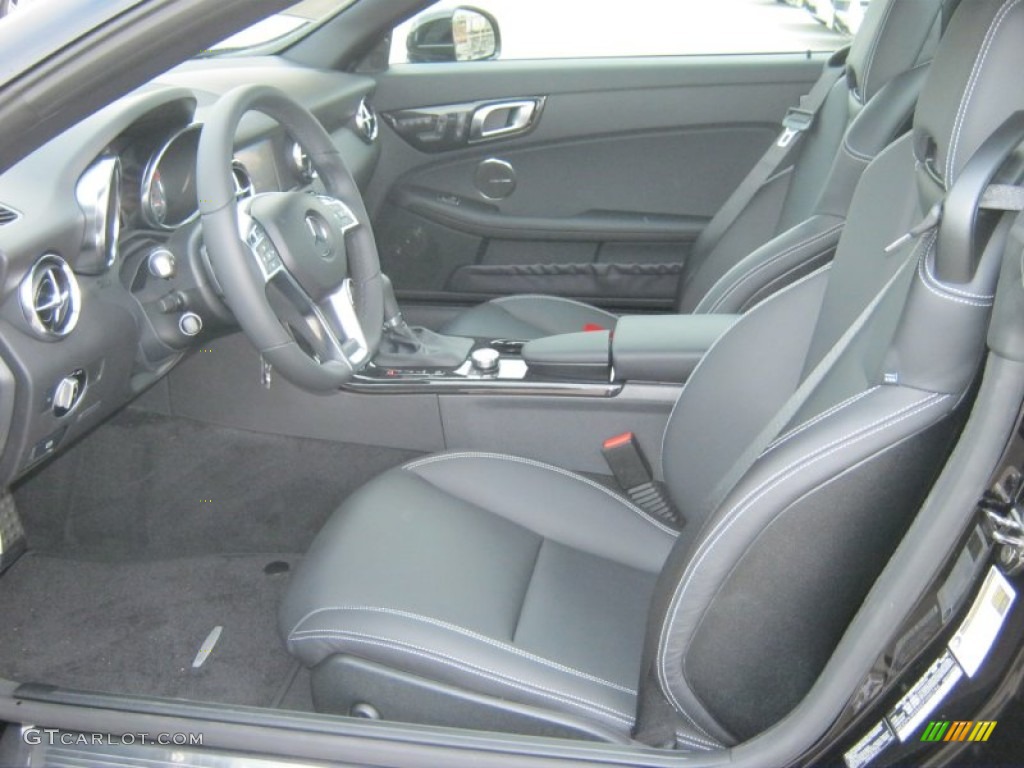 Black Interior 2013 Mercedes-Benz SLK 250 Roadster Photo #70418824