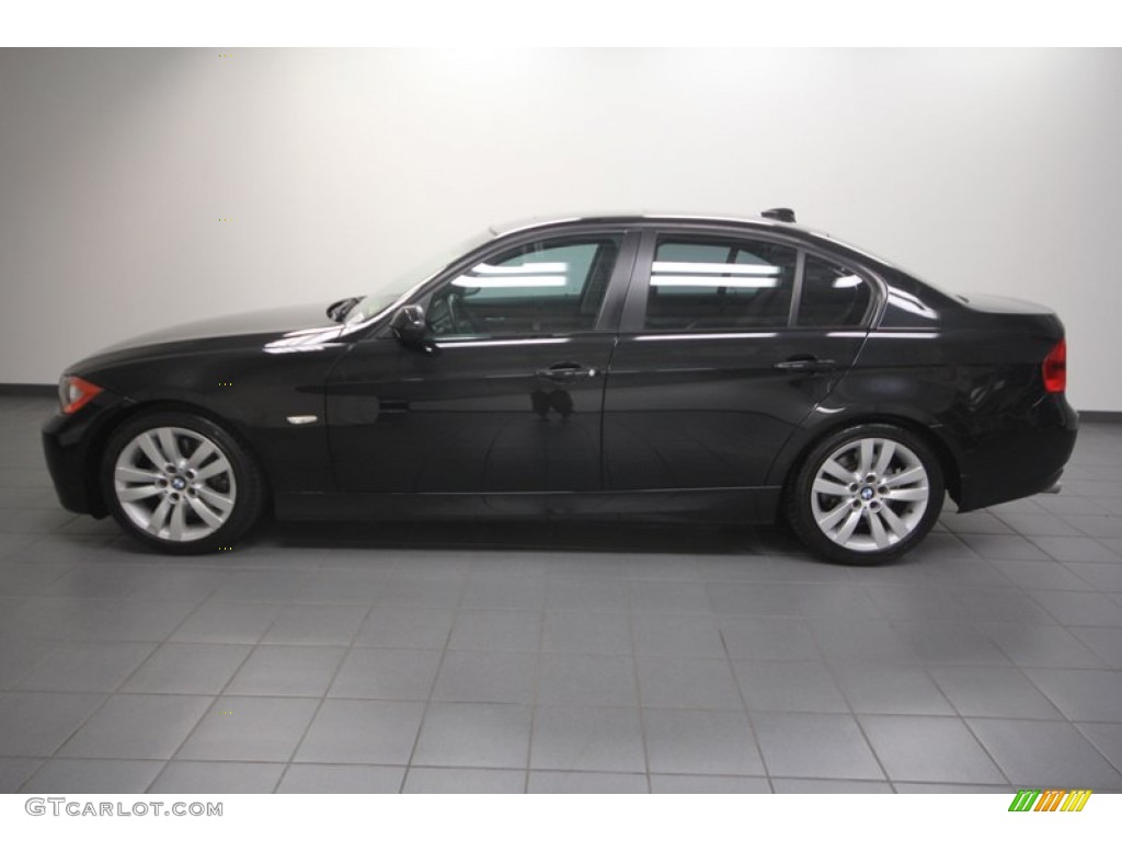 2008 3 Series 328i Sedan - Black Sapphire Metallic / Saddle Brown/Black photo #2