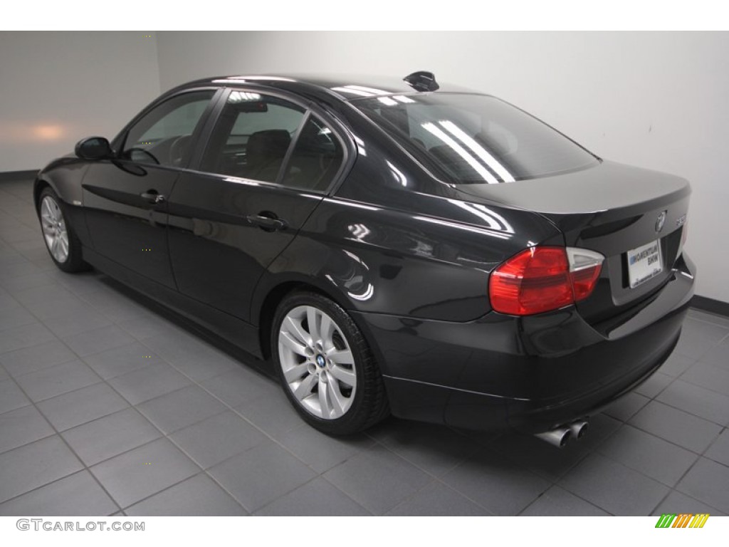 2008 3 Series 328i Sedan - Black Sapphire Metallic / Saddle Brown/Black photo #5