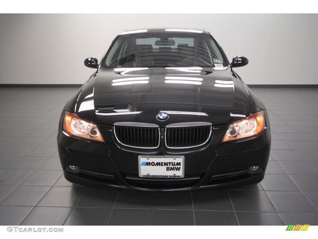 2008 3 Series 328i Sedan - Black Sapphire Metallic / Saddle Brown/Black photo #6